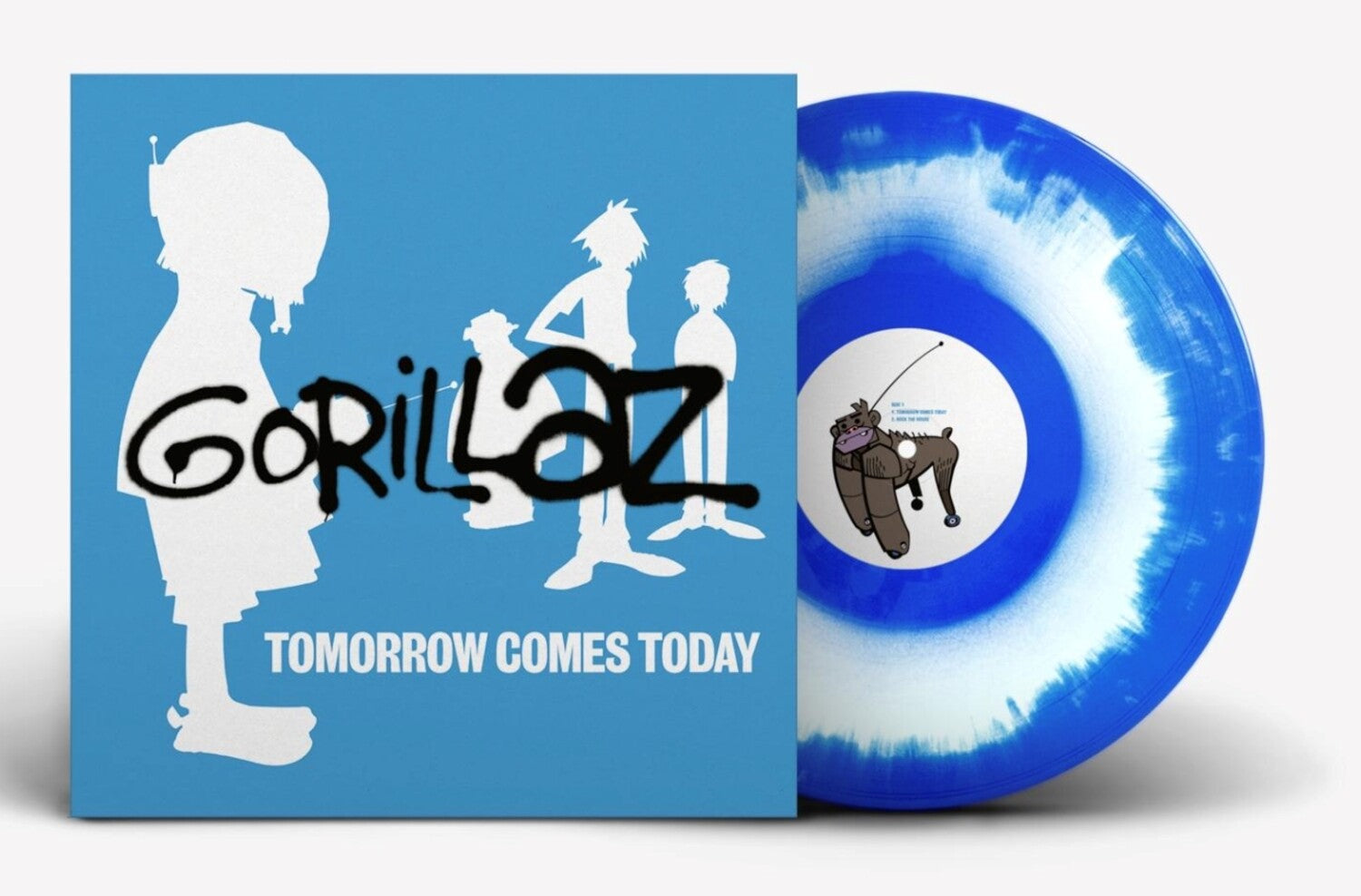 Gorillaz - Tomorrow Comes Today EP (white and blue colour-in-colour) (White Vinyl)