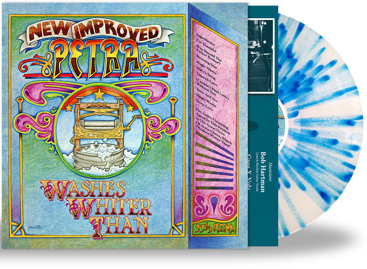 Petra - Washes Whiter Than - Blue Splatter (Clear Vinyl)