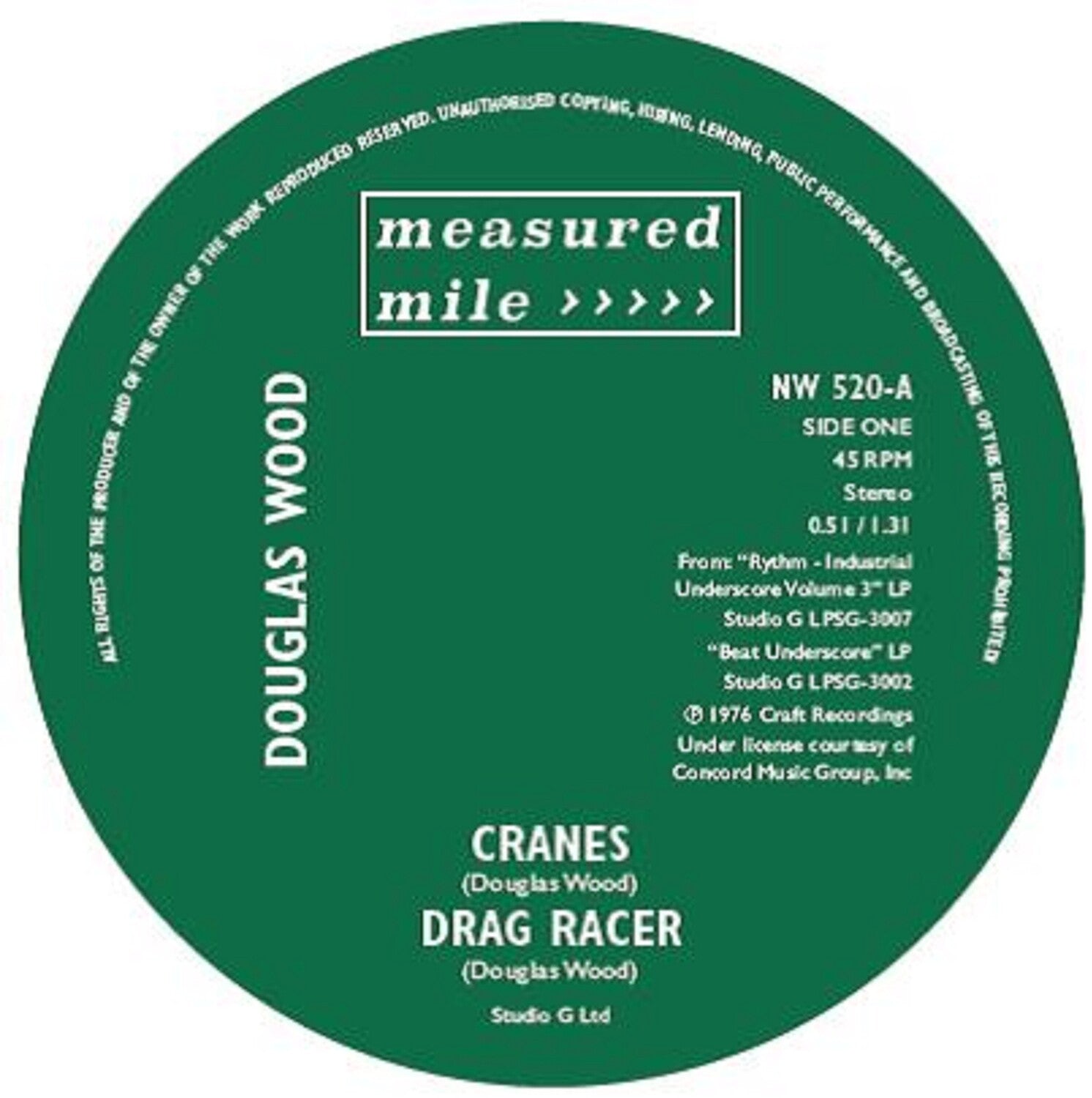 Douglas Wood / John Cameron - Cranes / Drag Racer / Sprocket Shuffle