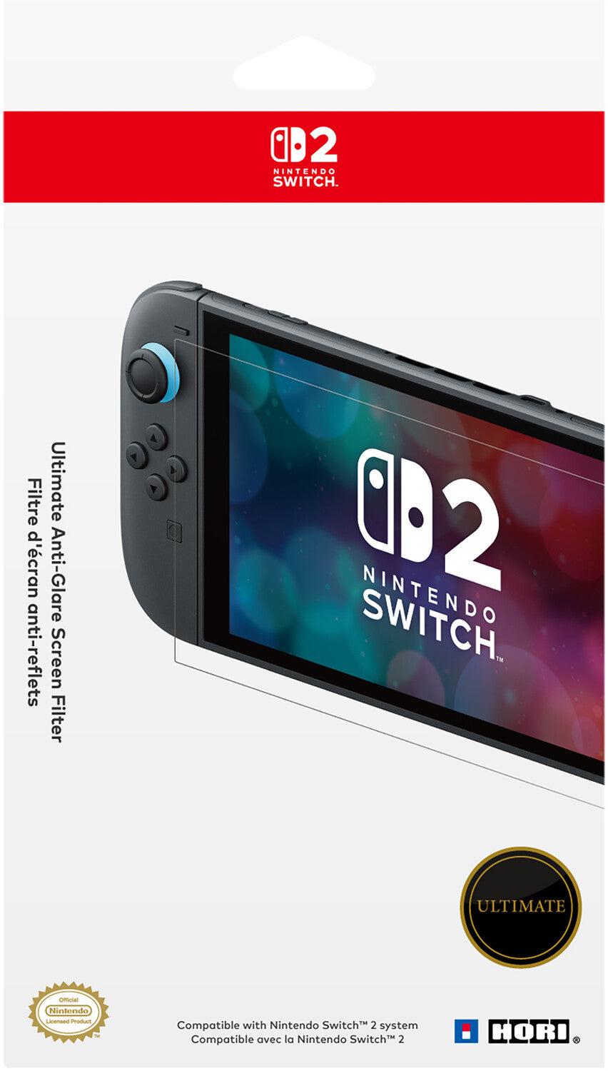 Switch 2 Accessory: HORI Ultimate Anti - Glare Screen Filter: Officially Licensed by Nintendo