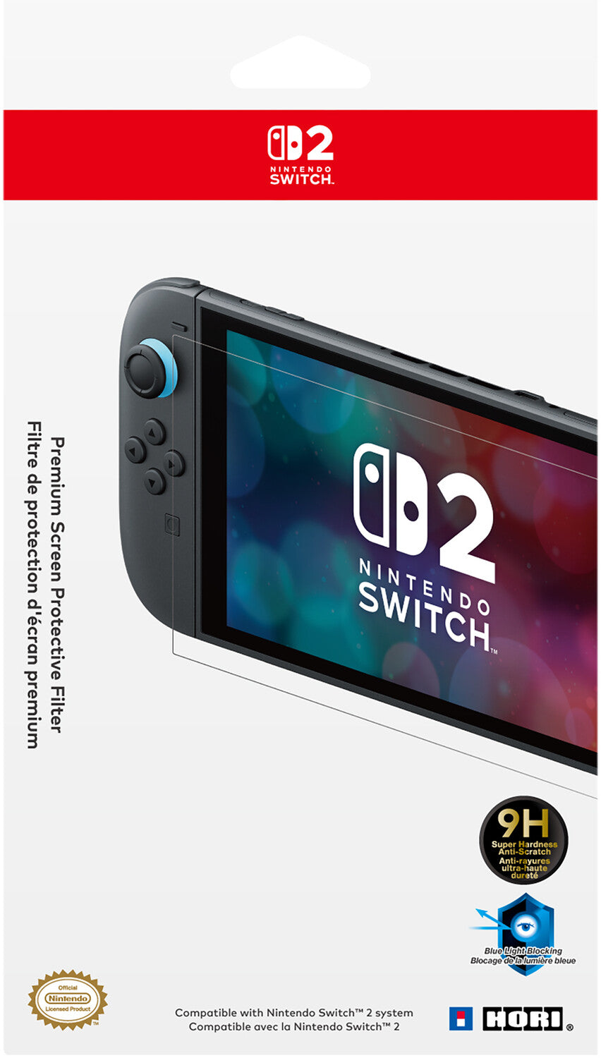 Switch 2 Accessory: HORI Premium Protective Filter: Officially Licensed by Nintendo