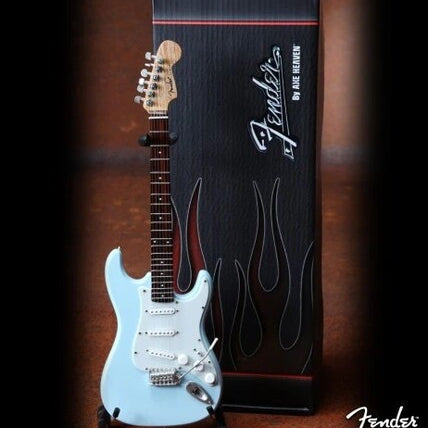 Axe Hvn Fs007 Fender Strat Sonic Blue Mini Gtr - Axe Hvn Fs007 Fender Strat Sonic Blue Mini Gtr