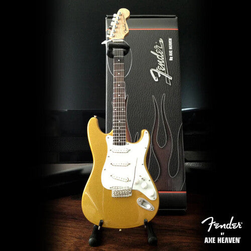 Axe Hvn Fs020 Fender Strat Gold Finish Mini Guitar - Axe Hvn Fs020 Fender Strat Gold Finish Mini Guitar