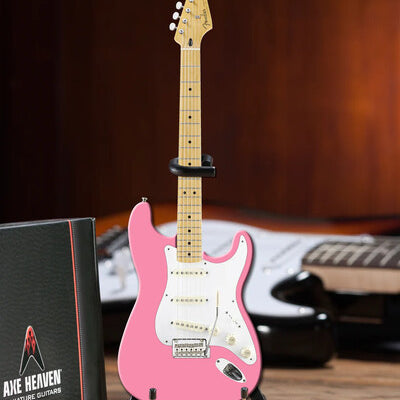 Axe Hvn Fs036 Fender Strat Pink Mini Guitar - Axe Hvn Fs036 Fender Strat Pink Mini Guitar