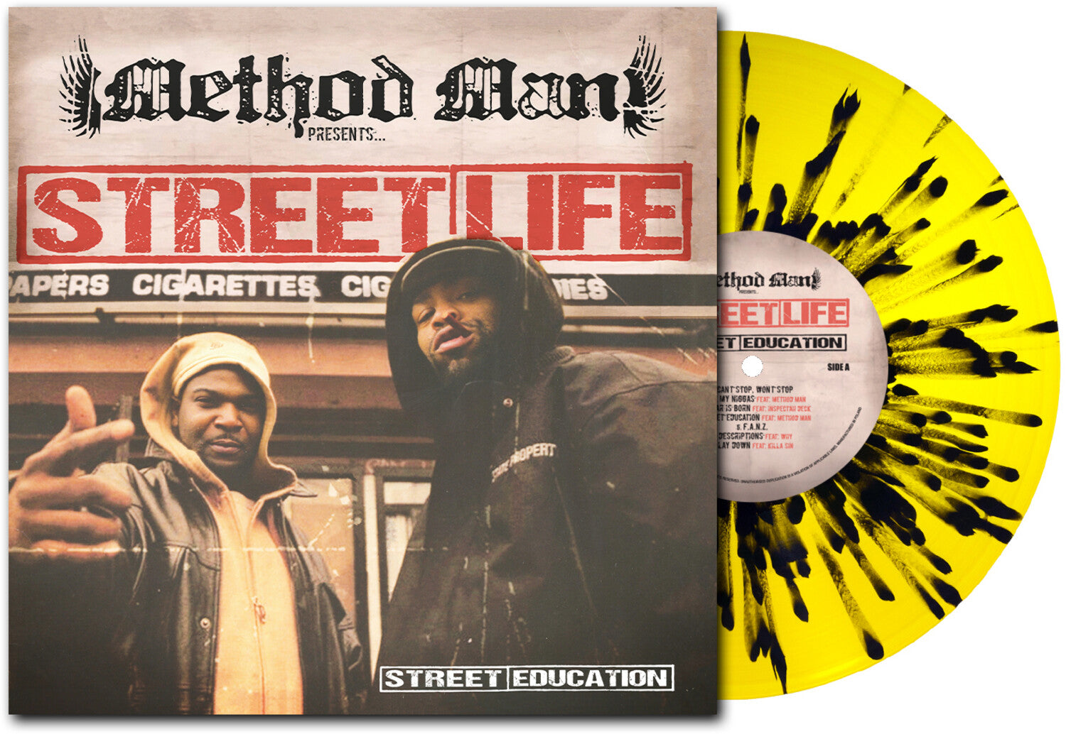 Method Man Presents Streetlife - Street Education 20th Anniversary Edition - Limited Deluxe Edition Yellow & Black Splatter Vinyl (Yellow Vinyl)