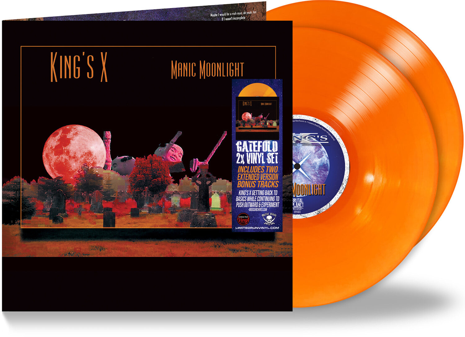 King's X - Manic Moonlight 2xLP (Orange Vinyl)