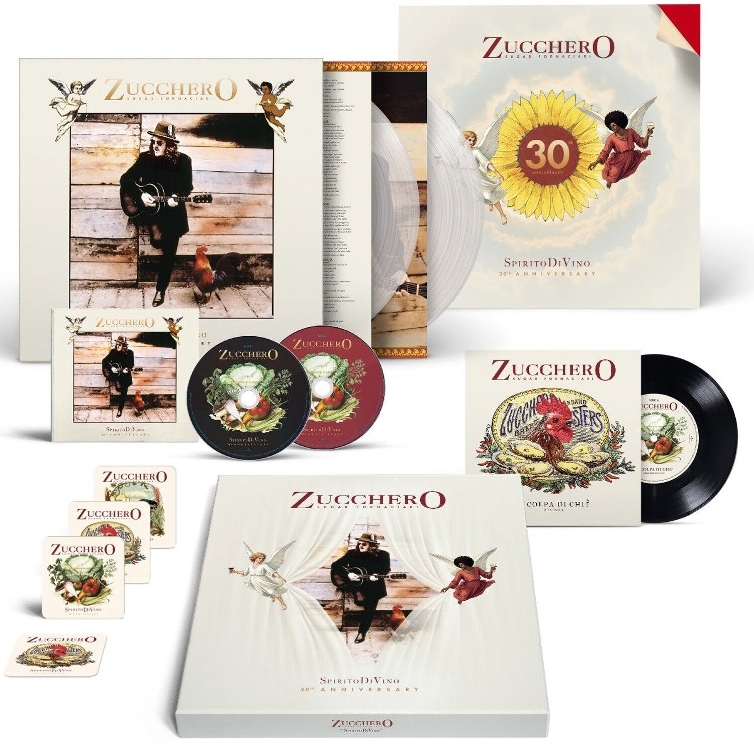 Zucchero - Spirito Divino - Crystal Vinyl + 2CD + 7-inch + Book 5xLP (Clear Vinyl)