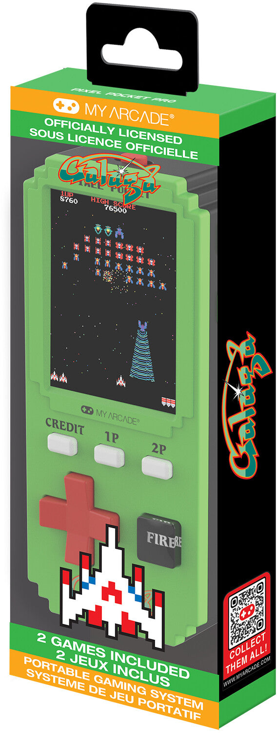 My Arcade - Galaga Pixel Pocket Pro Portable Handheld Gaming System