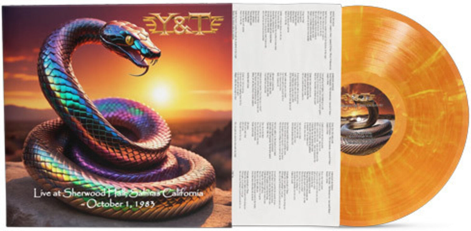 Y & T - Live at Sherwood Hall, Salinas, California - October 1, 1983 - Clear Tangerine with yellow swirl (Clear Vinyl)