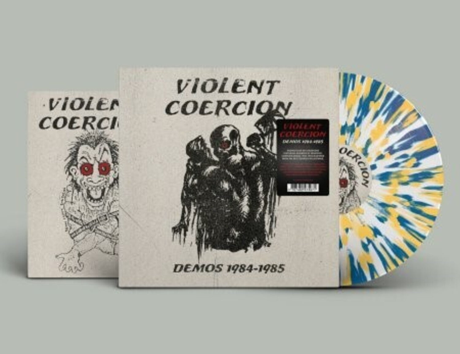 Violent Coercion - Demos 1984-1985 - Limited 'Die Hard' Edition White, Yellow & Blue Splatter Colored Vinyl (White Vinyl)