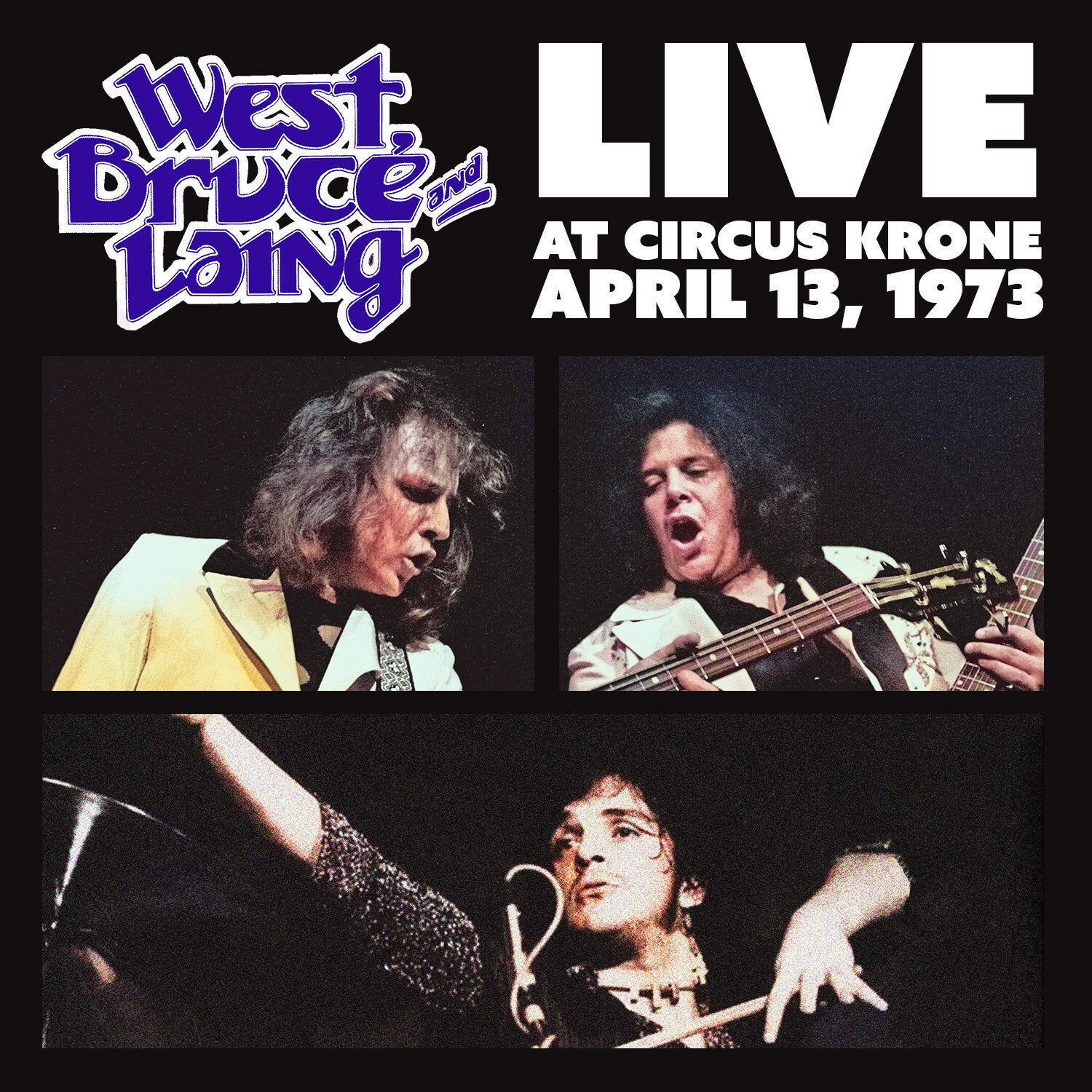 West Bruce & Laing - Live at Circus Krone, Frankfurt, Germany - April 13, 1973 - Clear Frosted Glass with Silver Swirl 2xLP (Clear Vinyl)