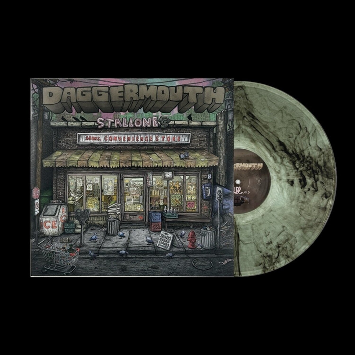 Daggermouth - Stallone - Coke Bottle W/ Black Swirl (Green Vinyl)