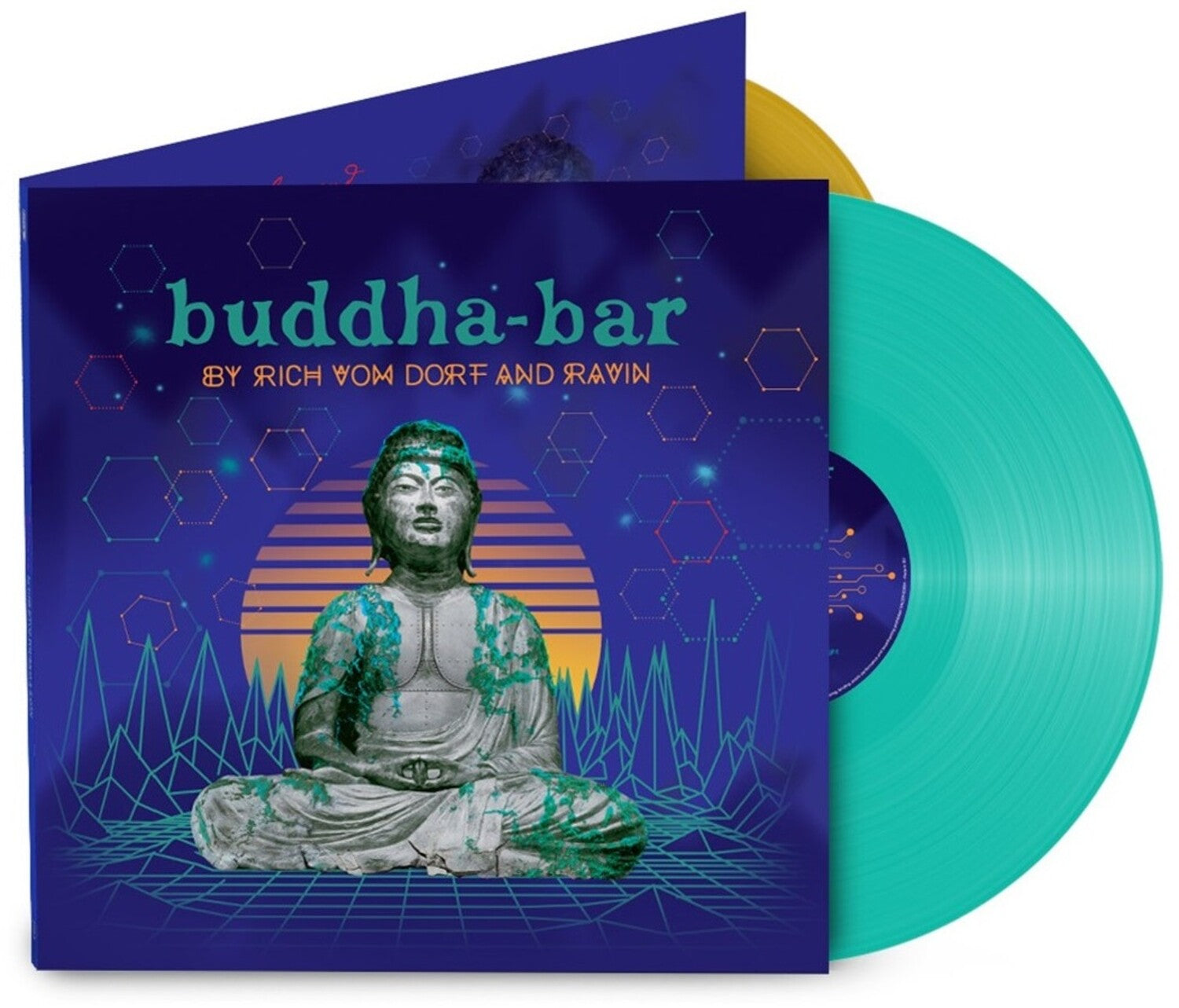 Various Artists - Buddha Bar: By Rich Vom Dorf & Ravin / Various - Aqua & Gold Vinyl 2xLP (Gold Vinyl)