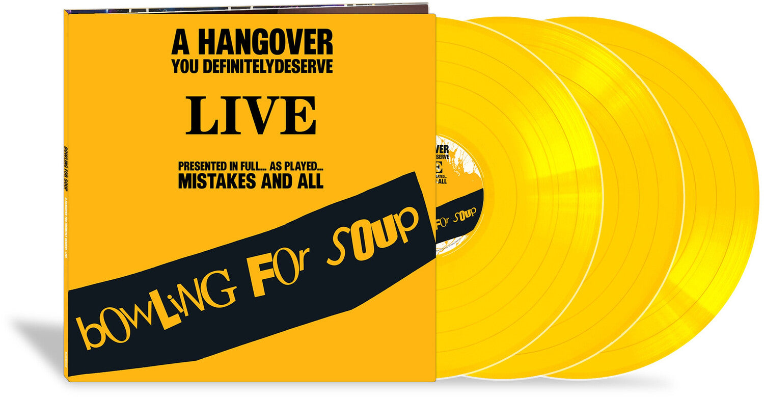 Bowling for Soup - A Hangover You Definitely Deserve (Live) 3xLP (Yellow Vinyl)