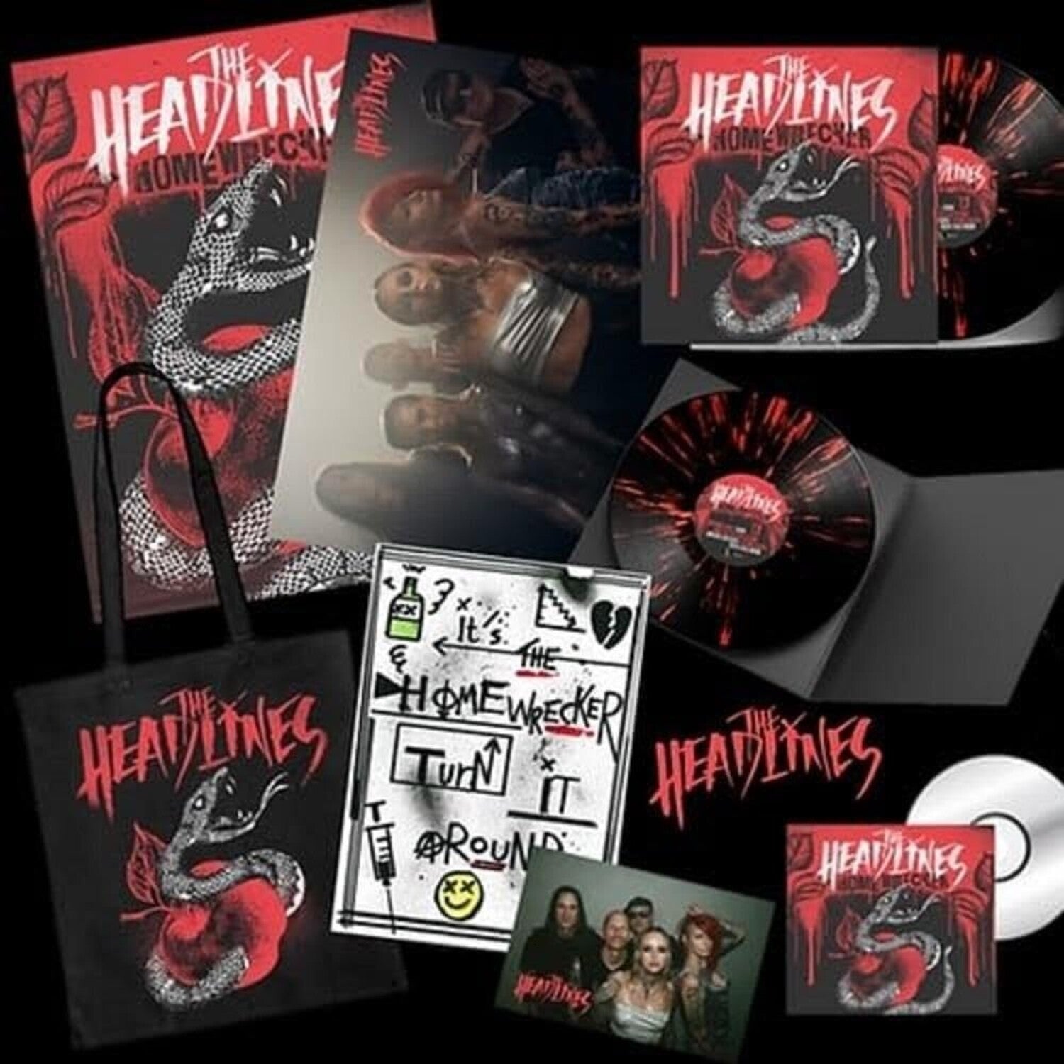 Headlines - Homewrecker - Black/Red Splatter (Splatter Vinyl)