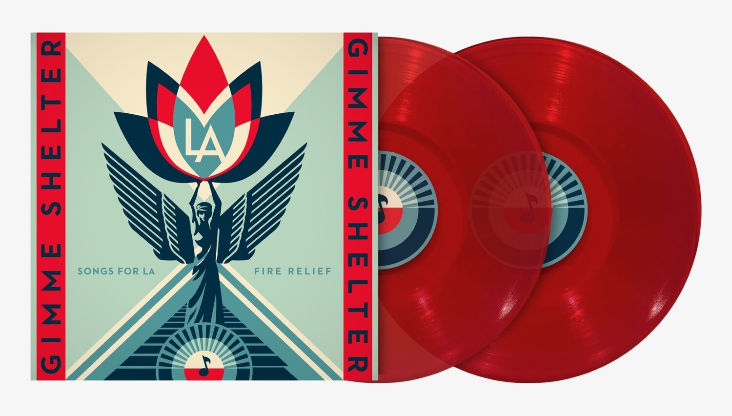 Various Artists - Gimme Shelter: Songs For La Fire Relief (RED ) 2xLP (Clear Vinyl)
