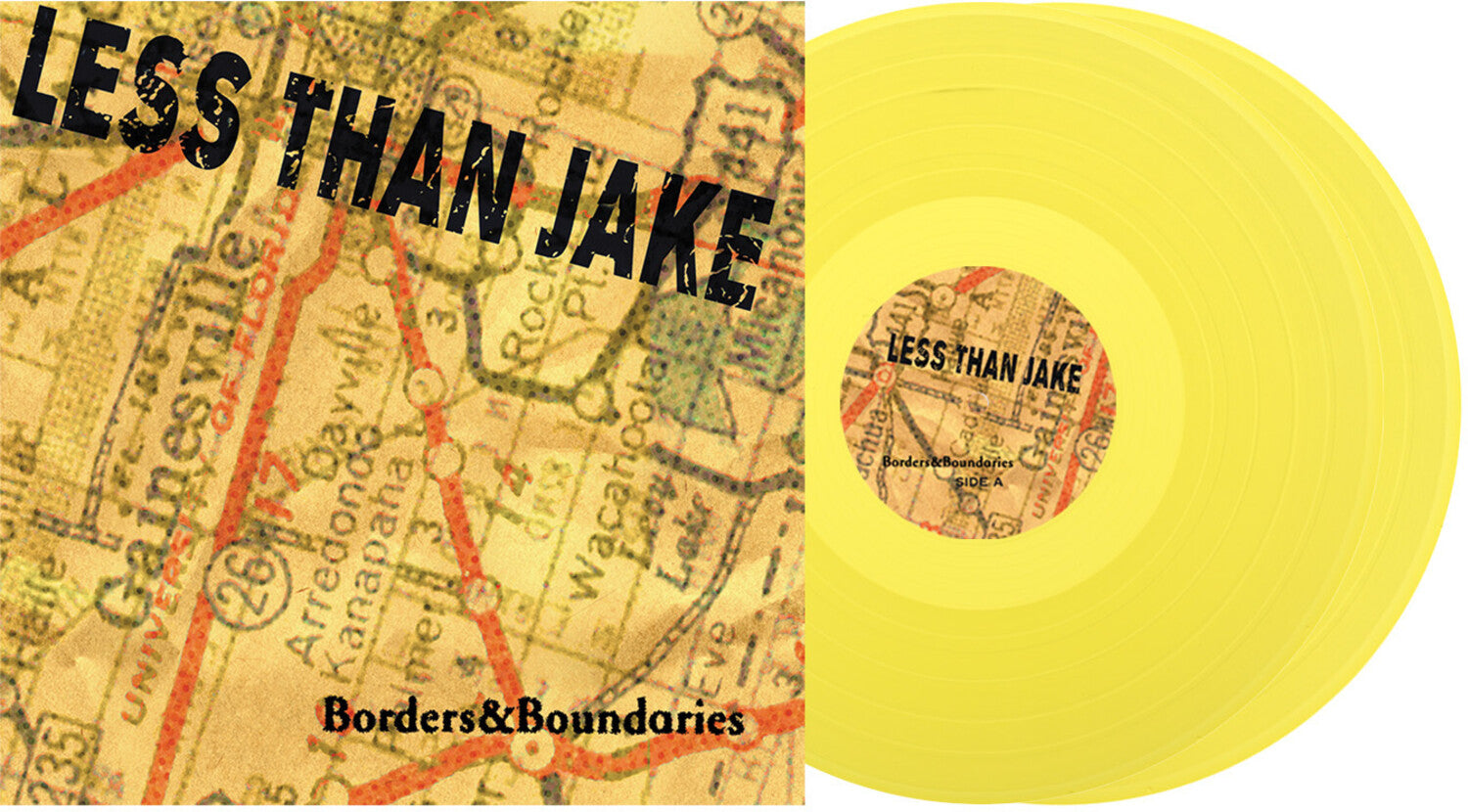 Less than Jake - Borders & Boundaries 25th Anniversary 2xLP (Yellow Vinyl)