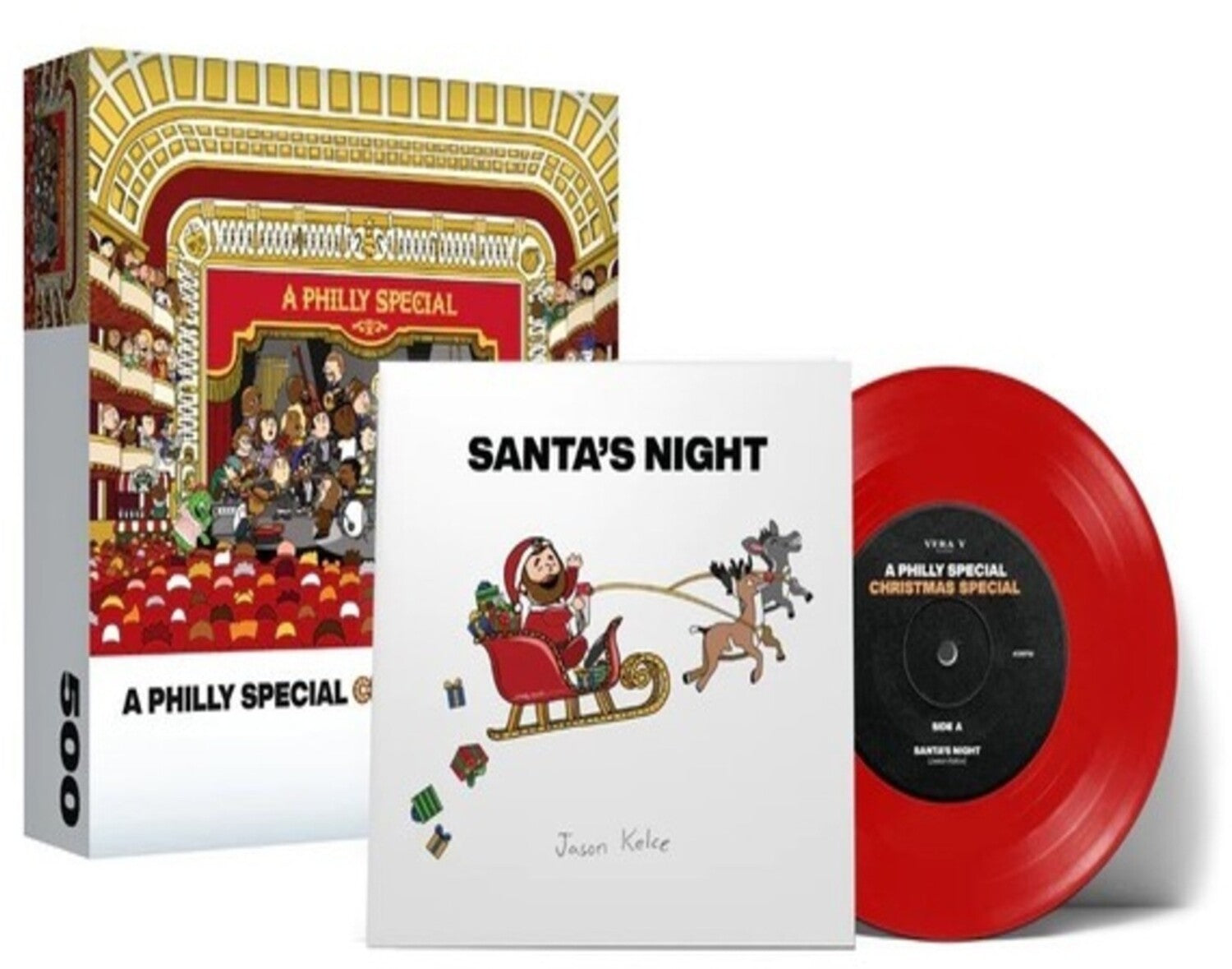 Jason Kelce - Santa's Night [7+ 500 PC. Puzzle] (Red Vinyl)