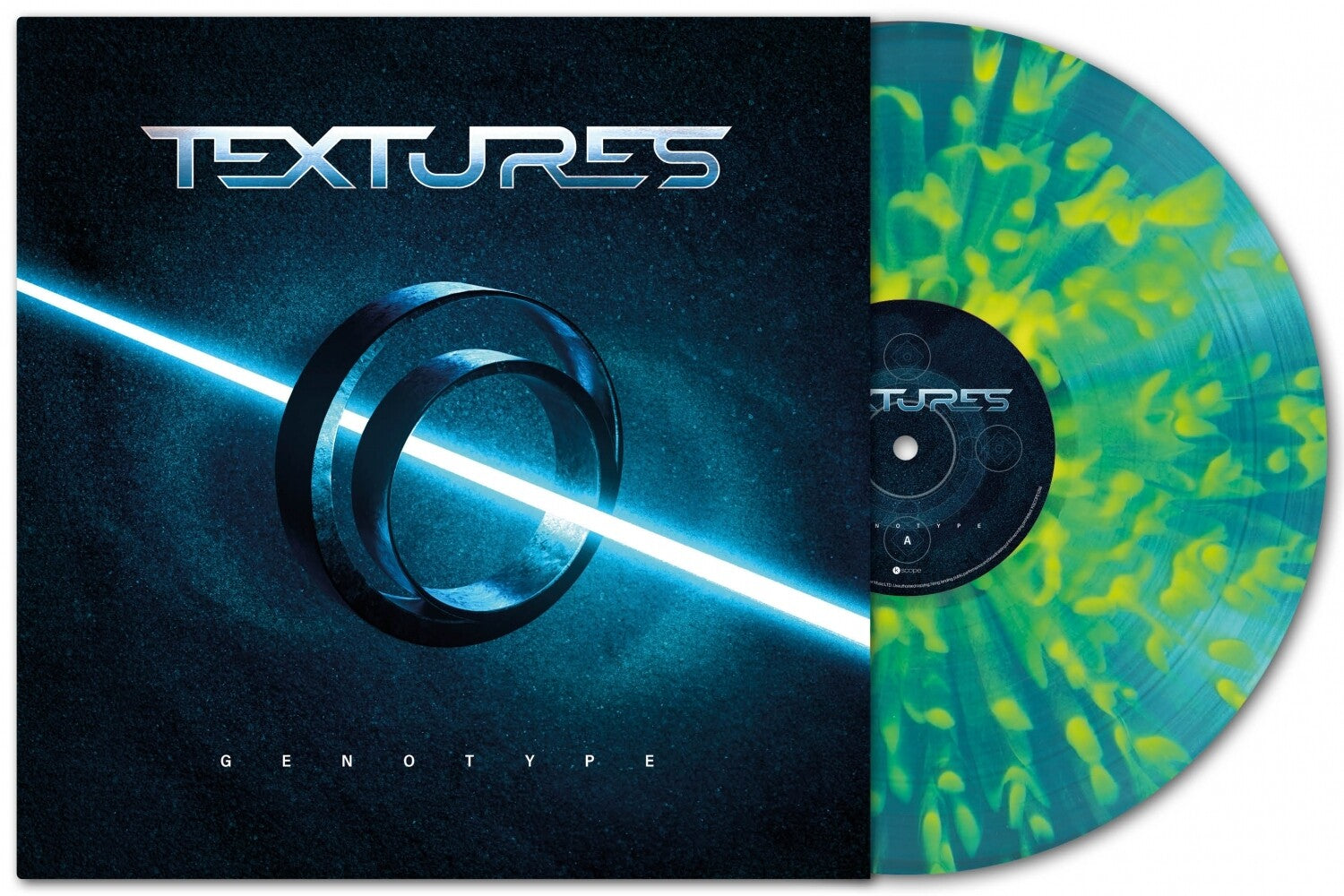 Textures - Genotype - 140gm Splatter Green & Yellow Vinyl (Green Vinyl)