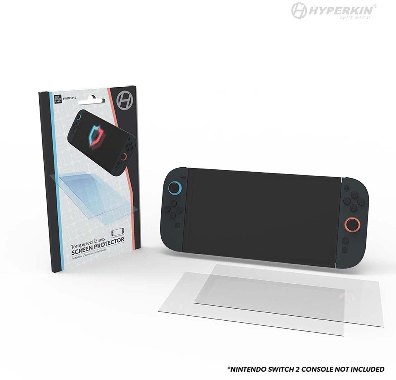 Switch 2 Accessory: Hyperkin Tempered Glass Screen Protector 2 Pack for Nintendo Switch 2