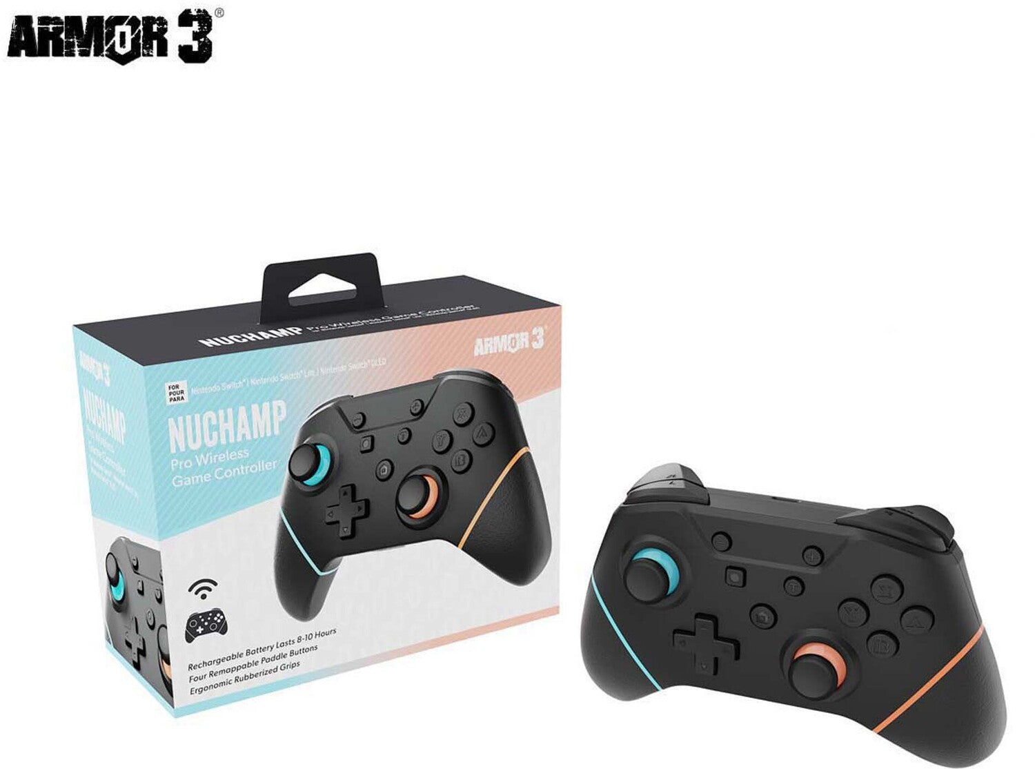 Switch 2 Accessory: Hyperkin-Wireless Controller Armor NuChamp - Compatible with all Nintendo Switch Models