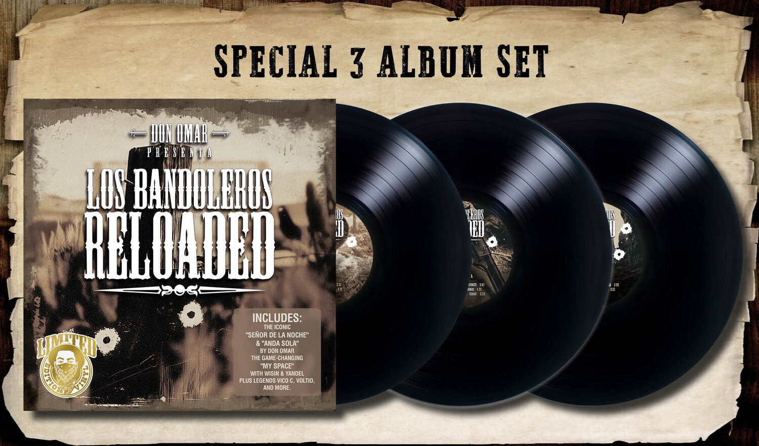 Don Omar - Los Bandoleros, Reloaded 3xLP
