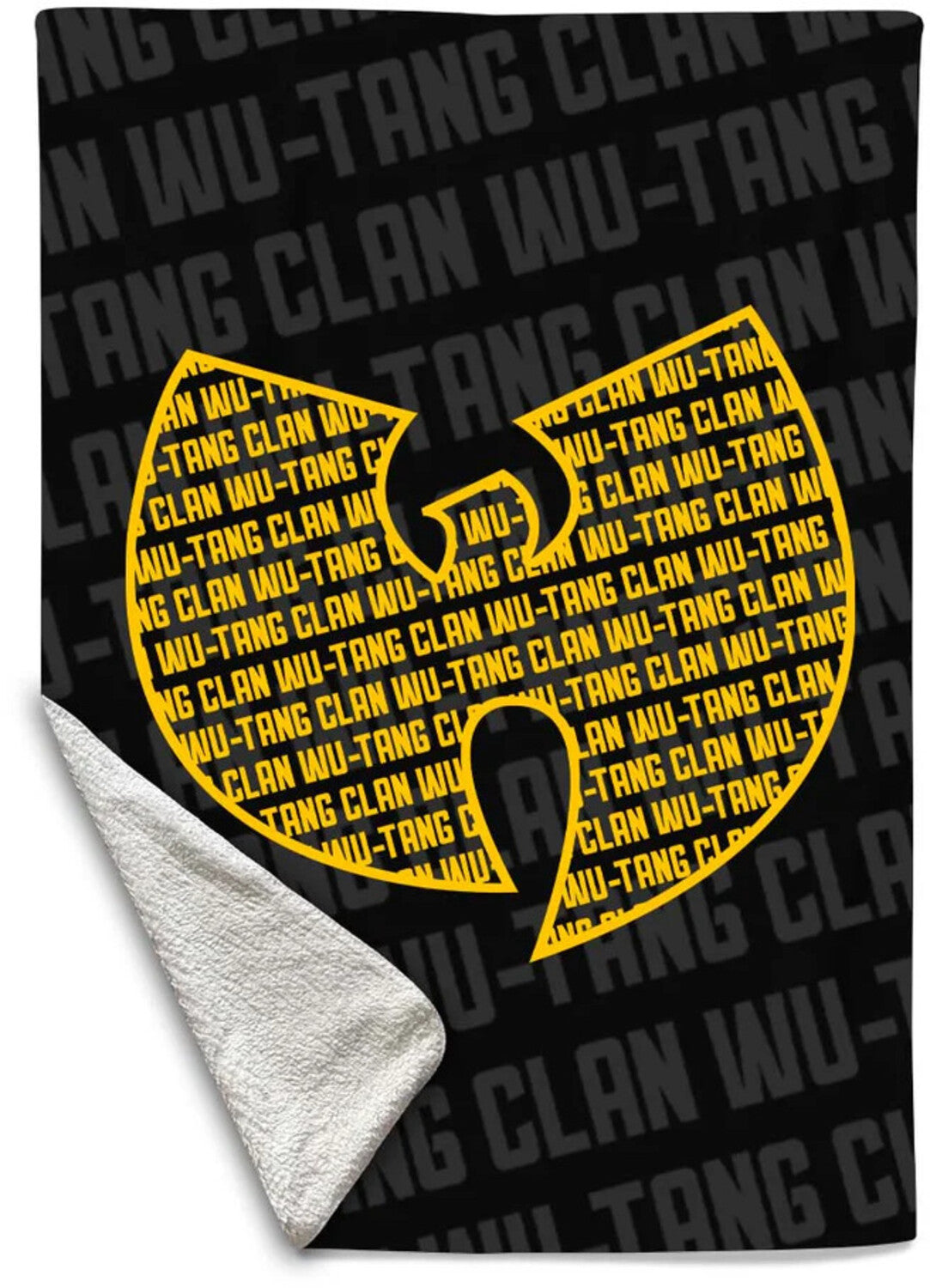 Rocksax - Wu-Tang Clan - Logo Repeat - Sherpa Fleece Throw (50 in x 60 in)