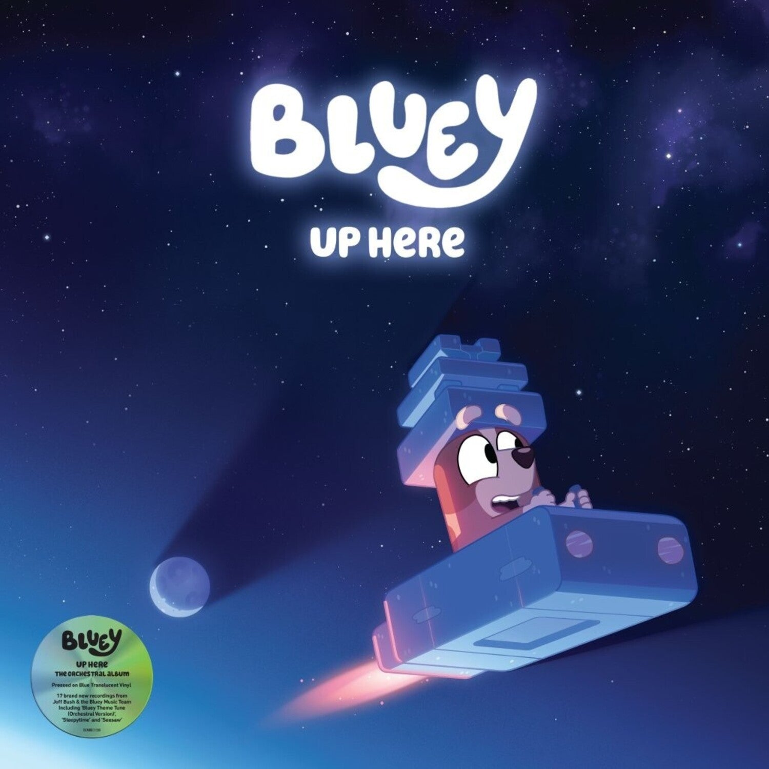 Bluey - Up Here - 140-Gram Translucent Blue Colored Vinyl (Blue Vinyl)