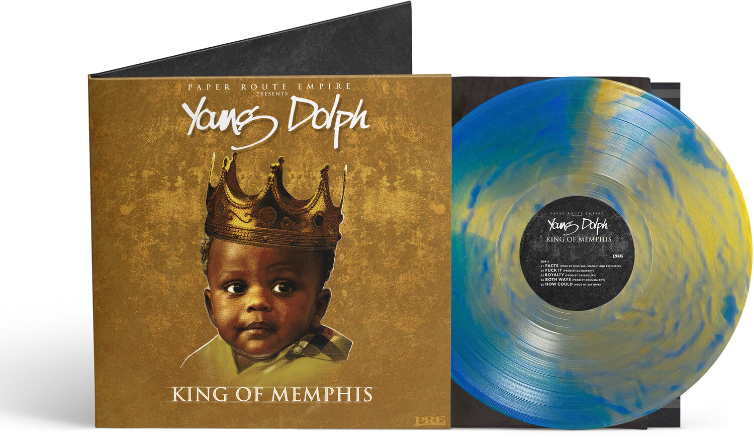 Young Dolph - King of Memphis Royalty Blue/Gold (Blue Vinyl)