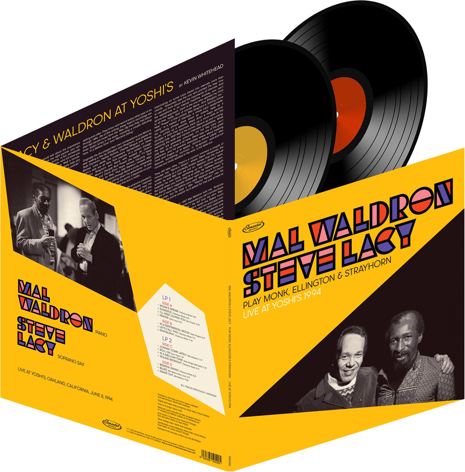 Mal Waldron / Steve Lacy - Play Monk, Ellington & Strayhorn - Live at Yoshi's 1994 2xLP (Limited Edition)