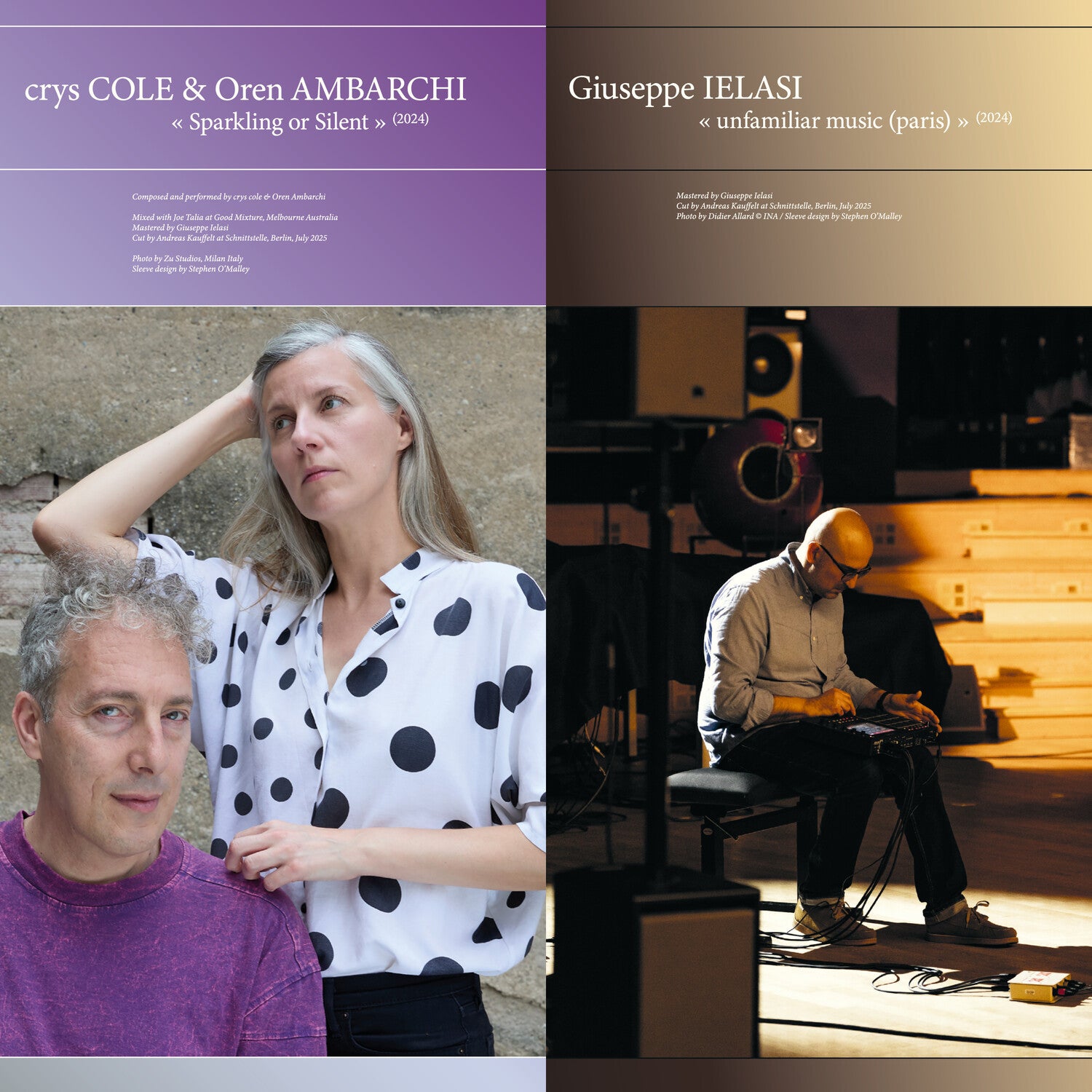 Crys Cole / Oren Ambarchi / Giuseppe Ielasi - Sparkling or Silent / Unfamiliar Music (Paris)