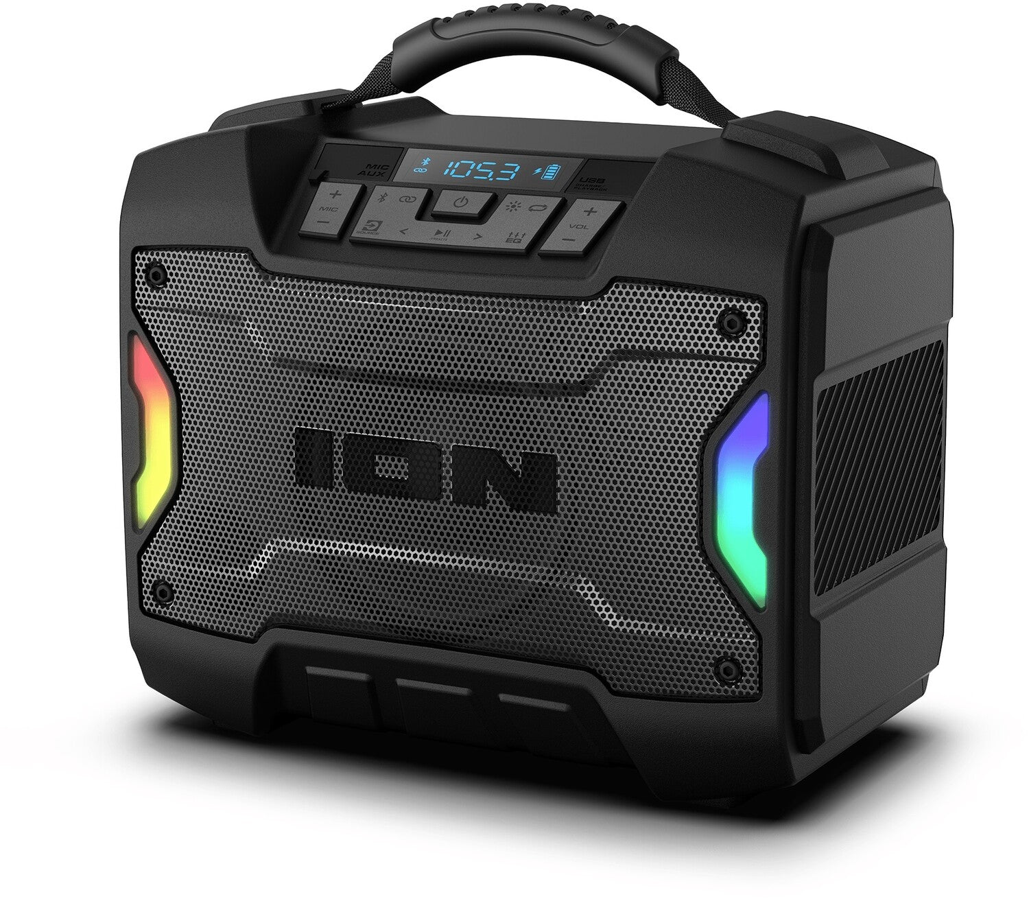 ION Audio Tailgater TD Bluetooth Rugged Speaker - Rechargable - IPX5 Water Resistant