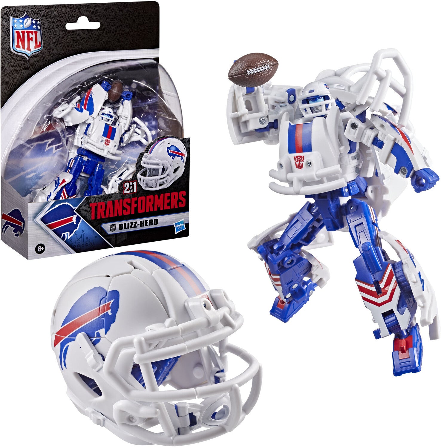 Transformers x NFL - Buffalo Bills - Blizz-herd Helmet Action Figure