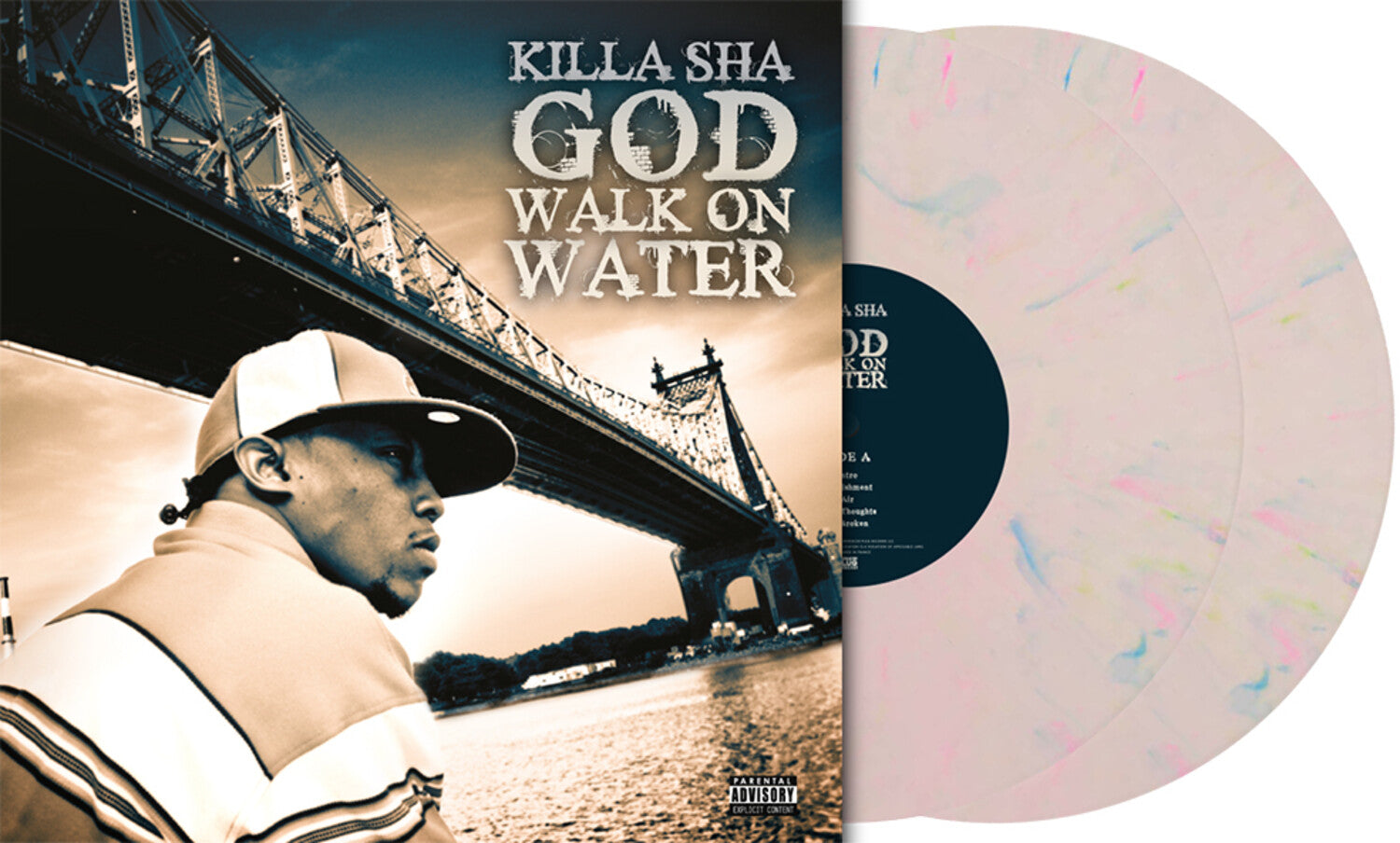 Killa Sha - God Walk On Water - Rose Multicolour Marble Vinyl 2xLP (Pink Vinyl)
