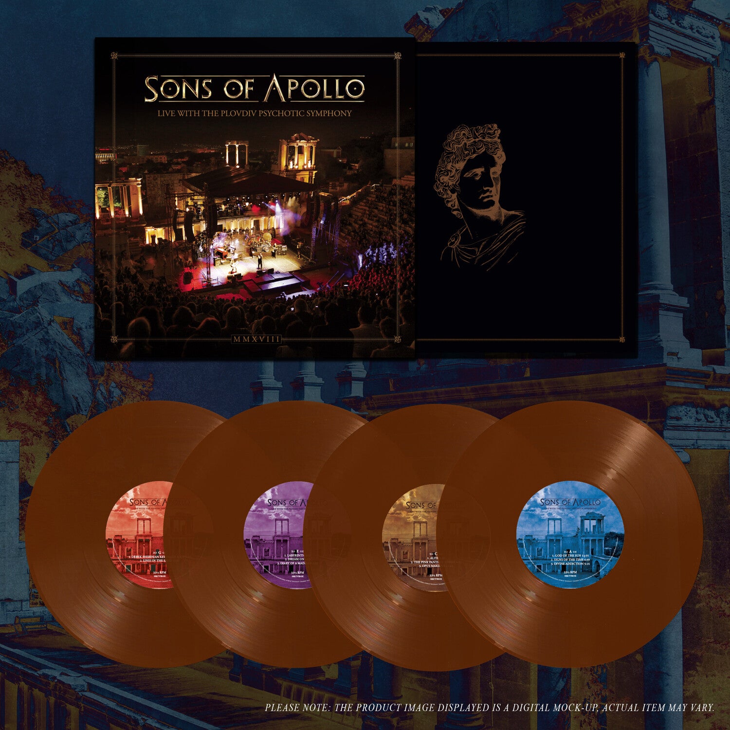 Sons of Apollo - Live With The Plovdiv Psychotic Symphony 4xLP (Amber Vinyl)