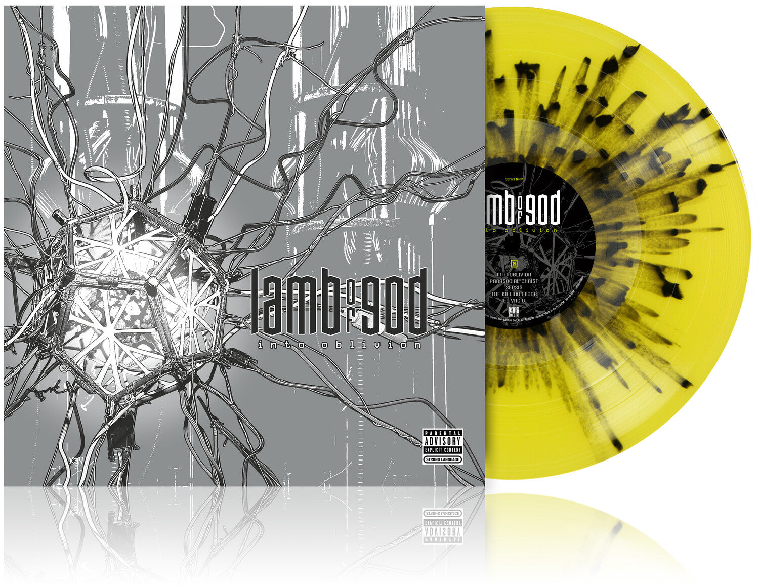 Lamb of God - Into Oblivion - Limited Transparent Yellow & Black Splatter Colored Vinyl (Yellow Vinyl)