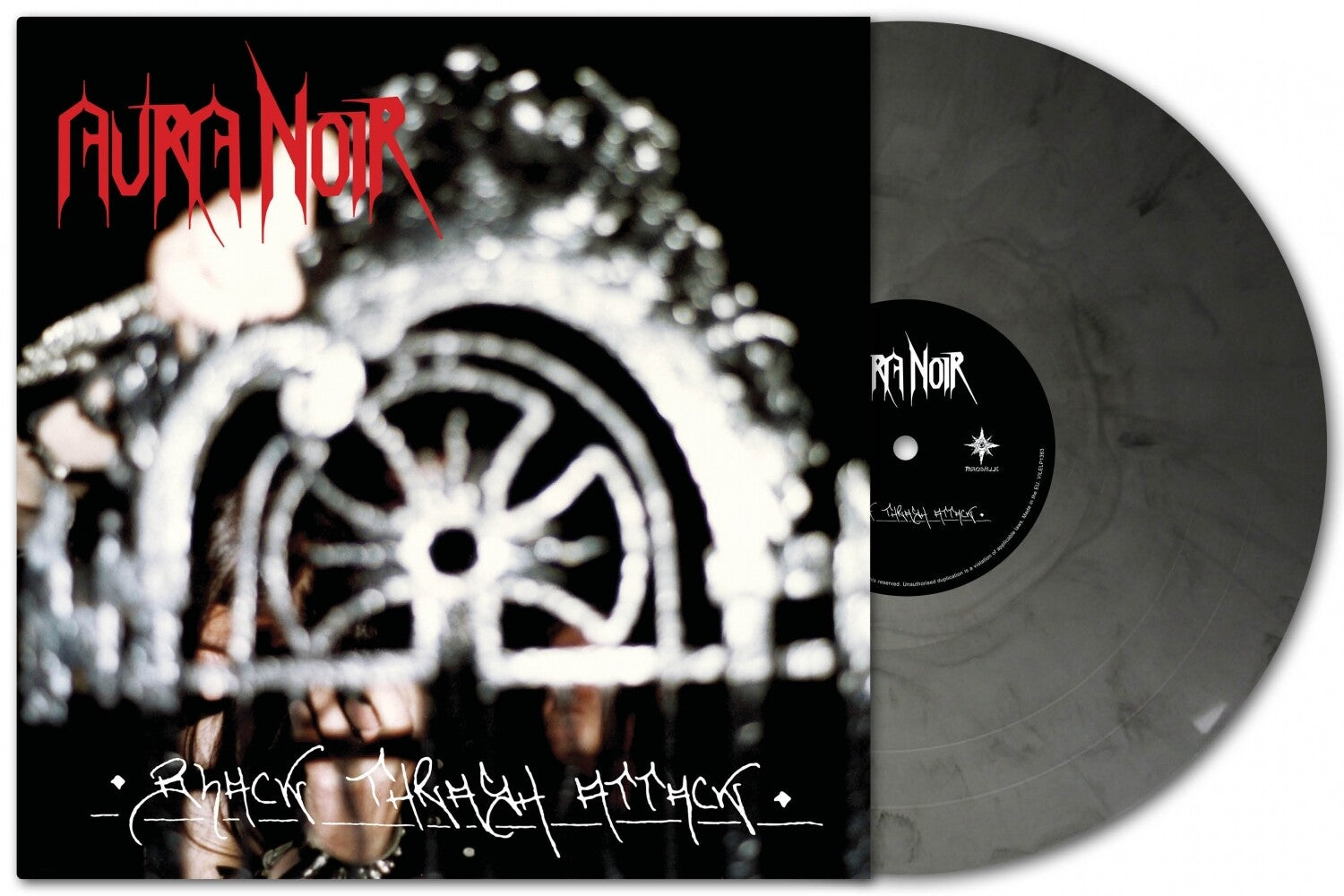 Aura Noir - Black Thrash Attack - 30th Anniversary Silver & Black Marble Vinyl (Silver Vinyl)