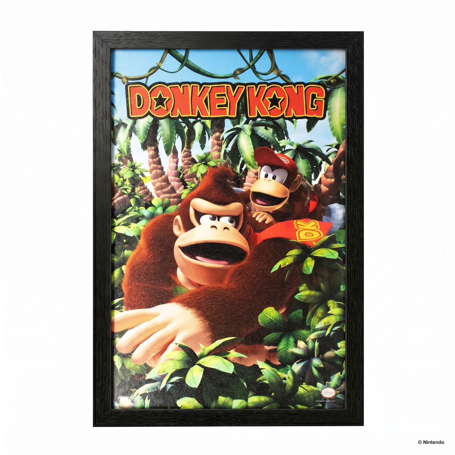 Donkey Kong - DK & Diddy 3D Jungle - 11x17 Framed Gel Coat