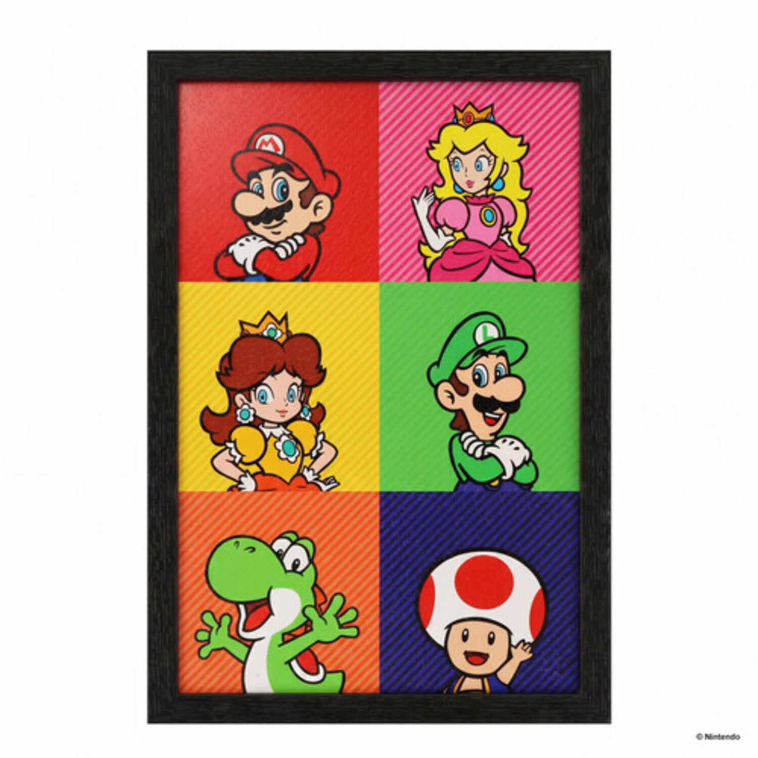 Super Mario Pop Art Friends 11x17 Framed Gel Coat