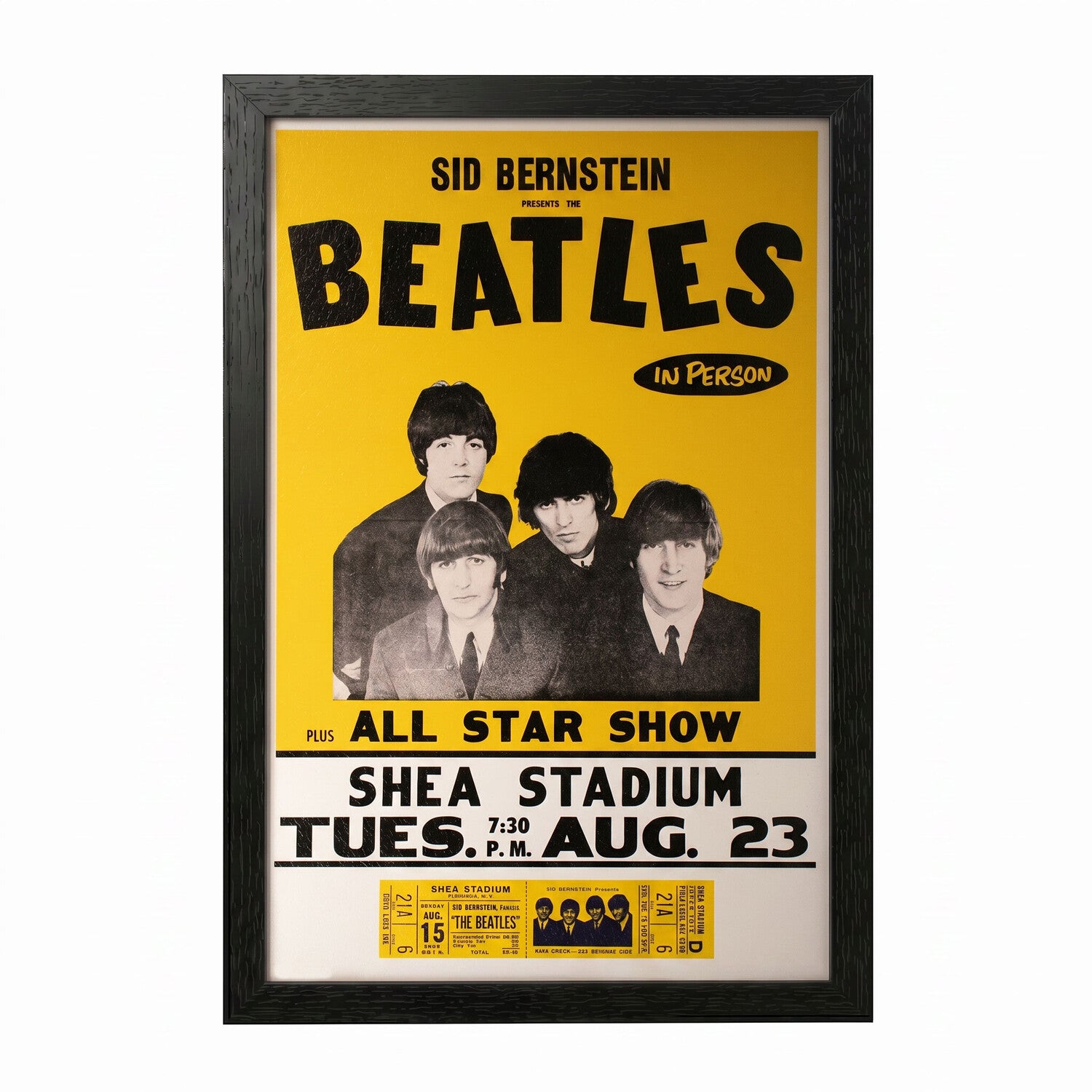 Beatles - Shea Stadium Concert - 11x17 Framed Gel Coat