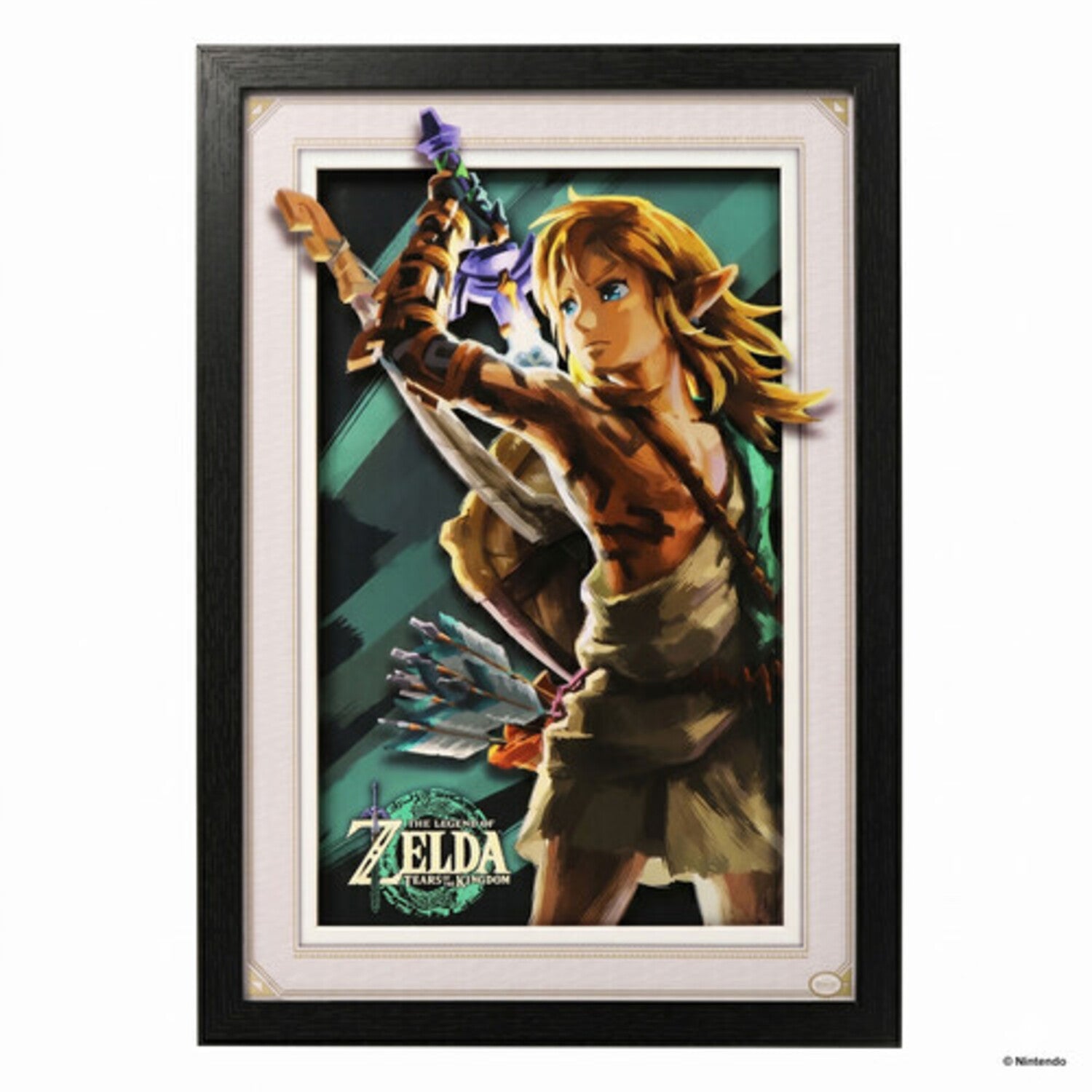 The Legend of Zelda: Tears of the Kingdom - Primal Link 11x17 Framed Faux Matted