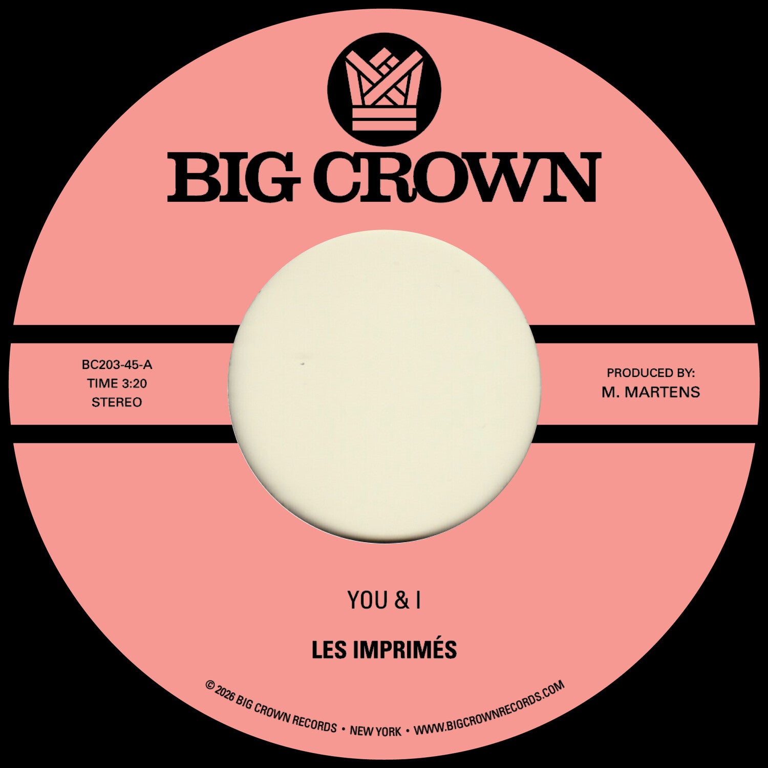 Les Imprimes - You & I B/W Miss the Days