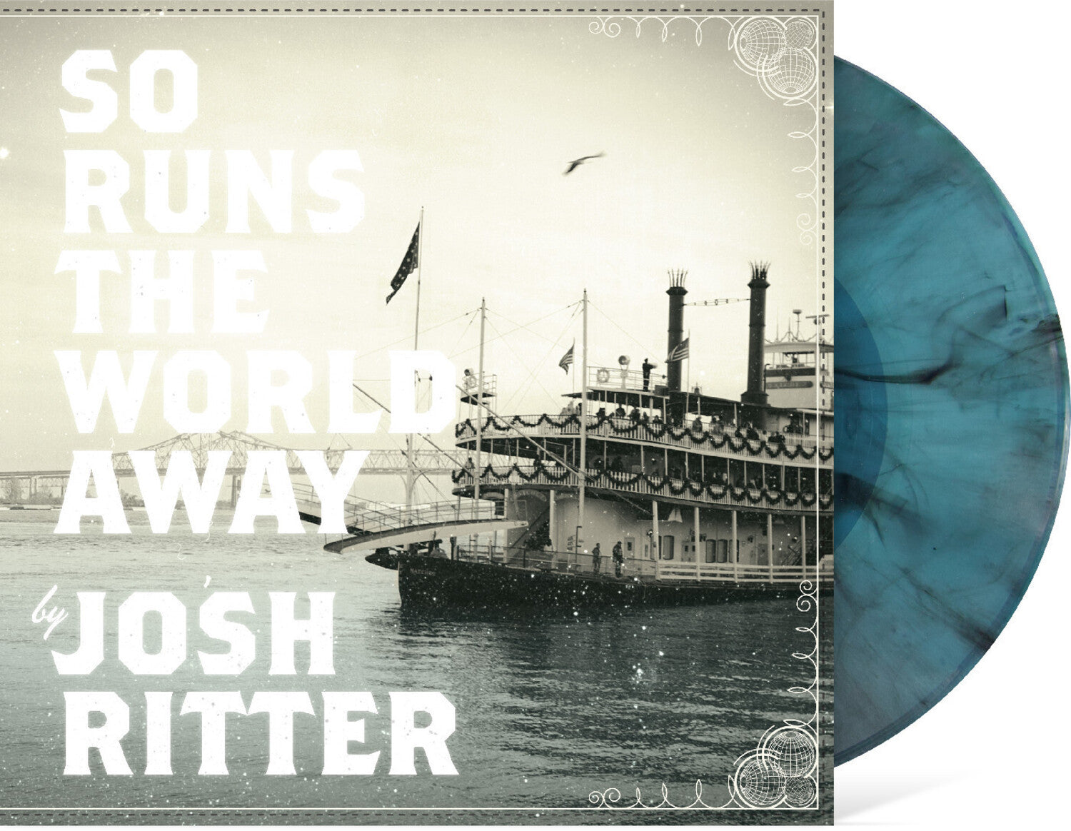 Josh Ritter - So Runs the World Away - SEAGLASS WITH BLACK SWIRL VINYL
