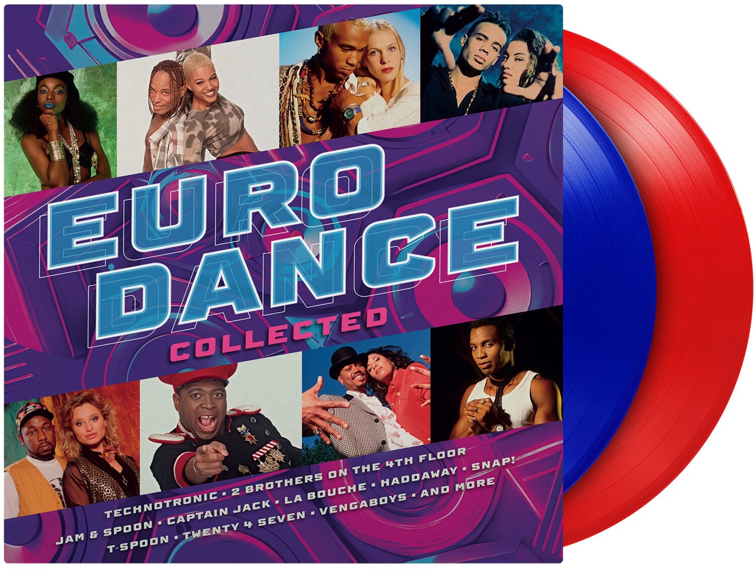 Various Artists - Eurodance Collected / Various - Limited 180-Gram Translucent Blue & Translucent Red Colored Vinyl 2xLP (Blue Vinyl)