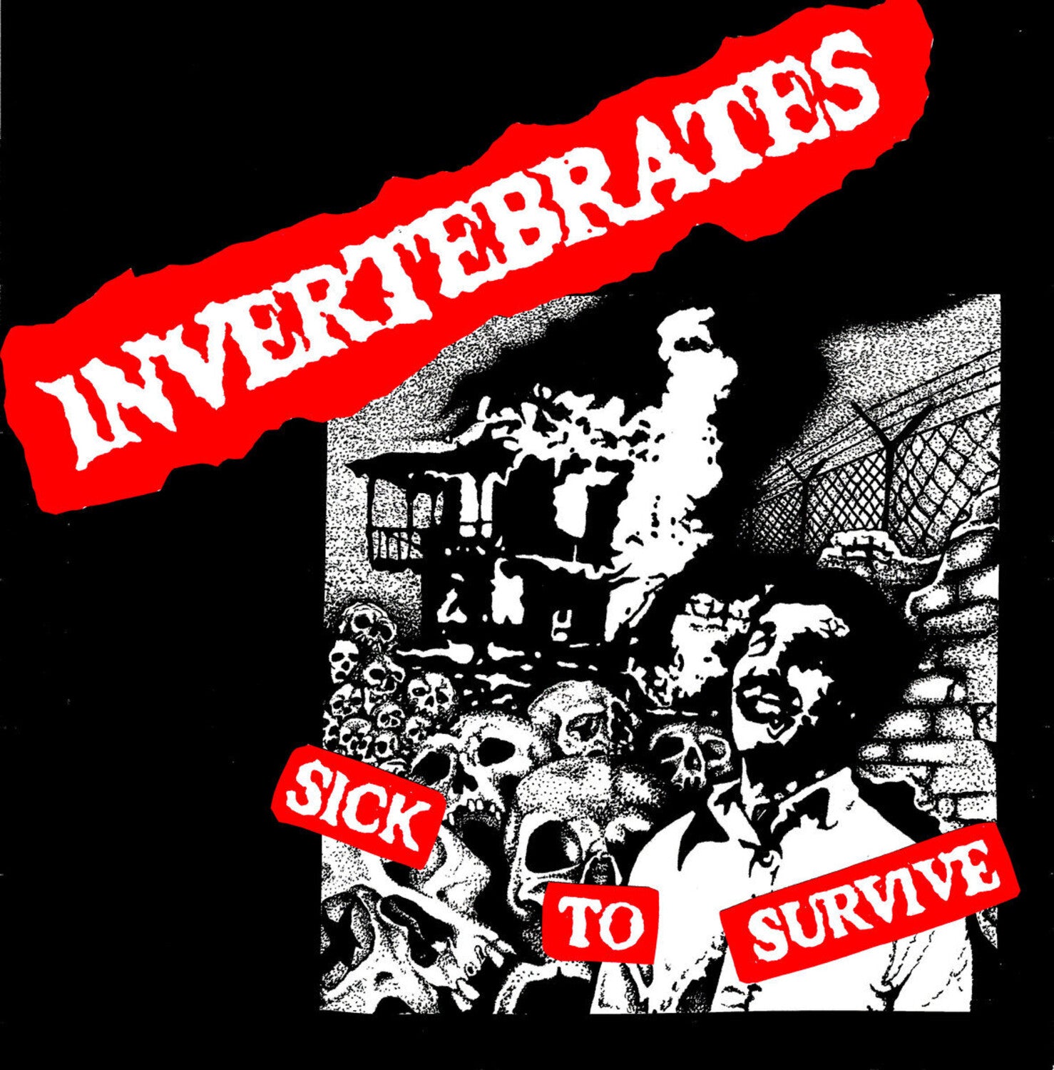 Invertebrates - Sick To Survive — vinyl LP album cover