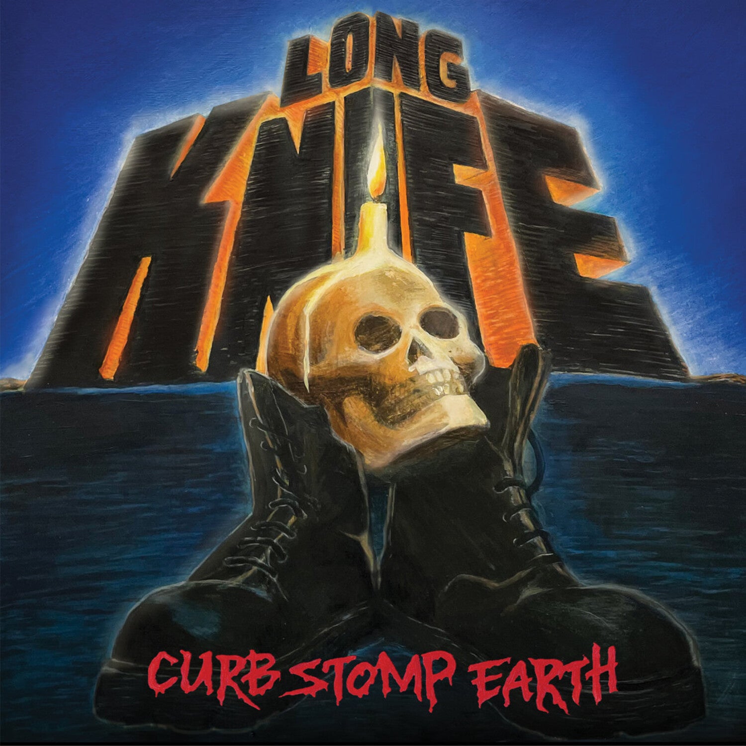 Long Knife - Curb Stomp Earth — vinyl LP album cover