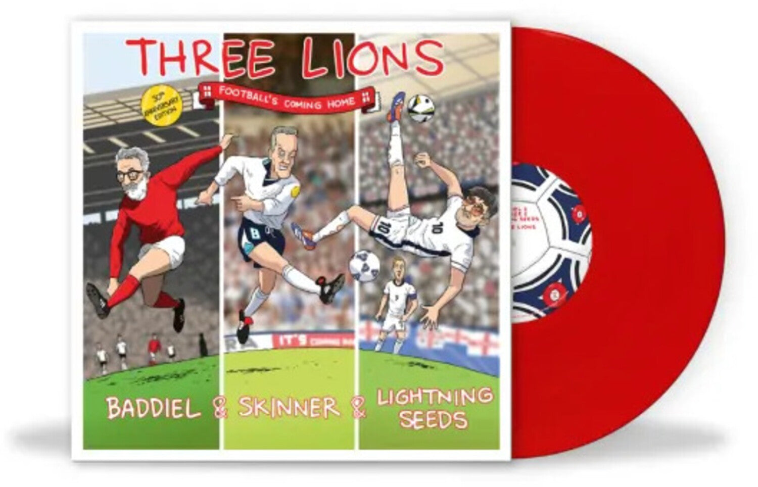 Baddiel / Skinner / Lightning Seeds - Three Lions (Football's Coming Home): 30th Anniversary Edition - Red Colored 7 (Red Vinyl)