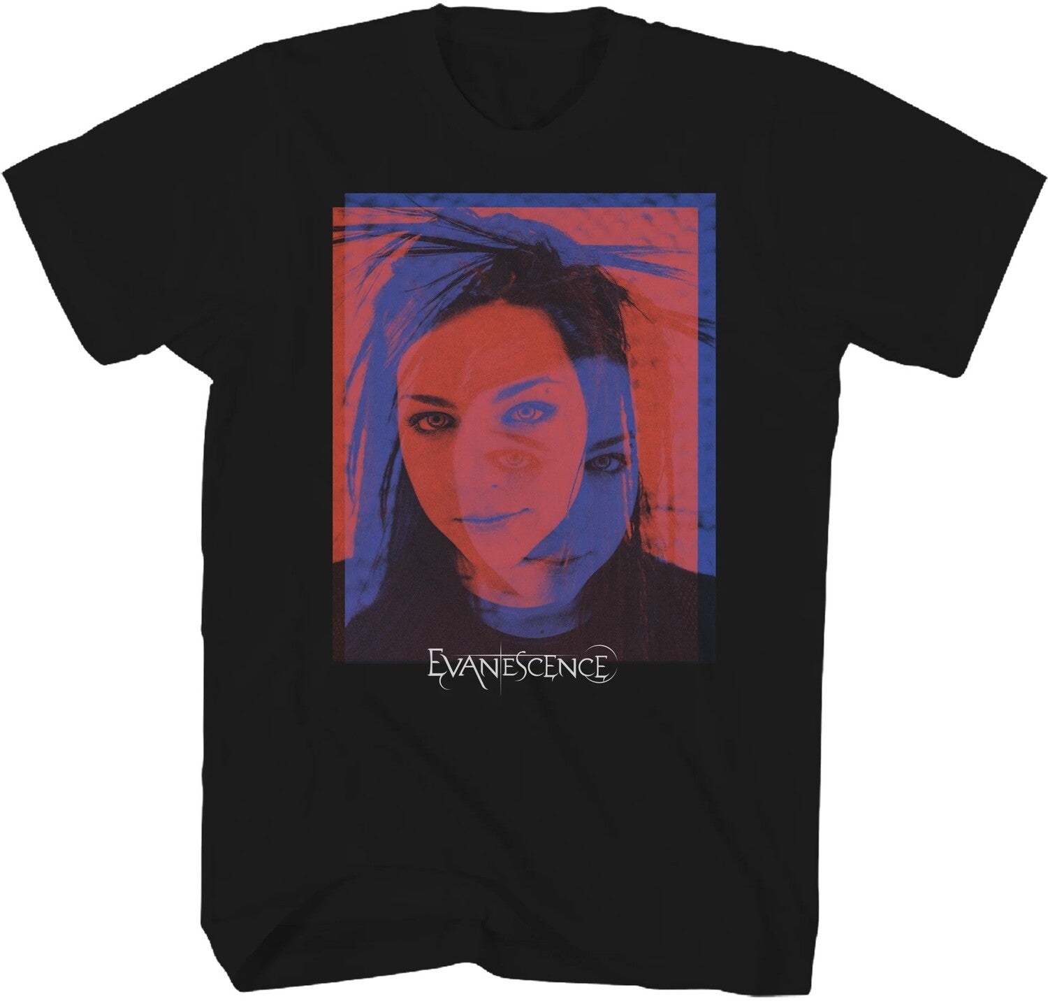 Evanescence Amy Lee Red Face Photo T-shirt