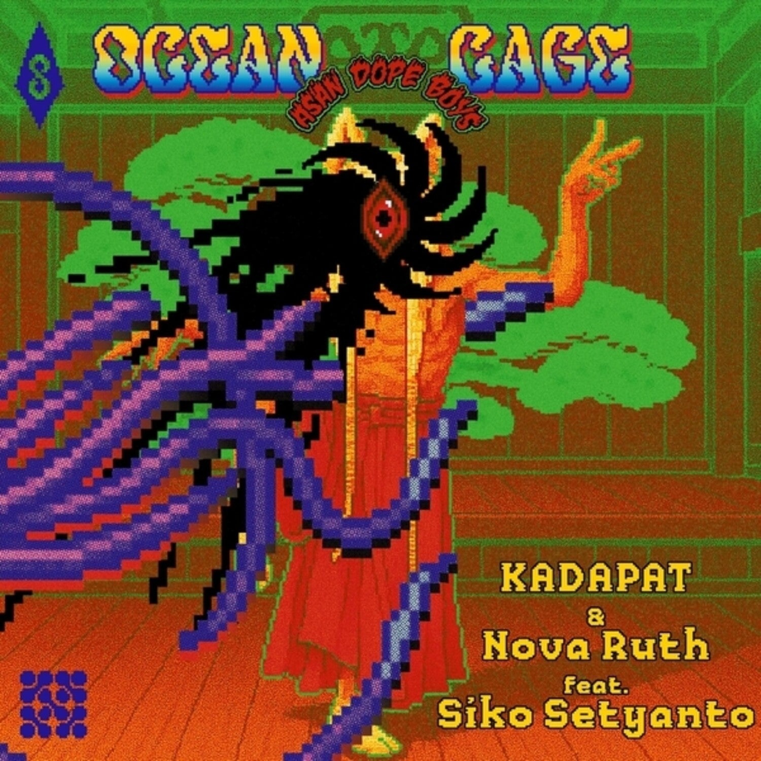 Kadapat / Nova Ruth / Siko Setyanto - Ocean Cage - Blue Splatter Colored Vinyl (Blue Vinyl)