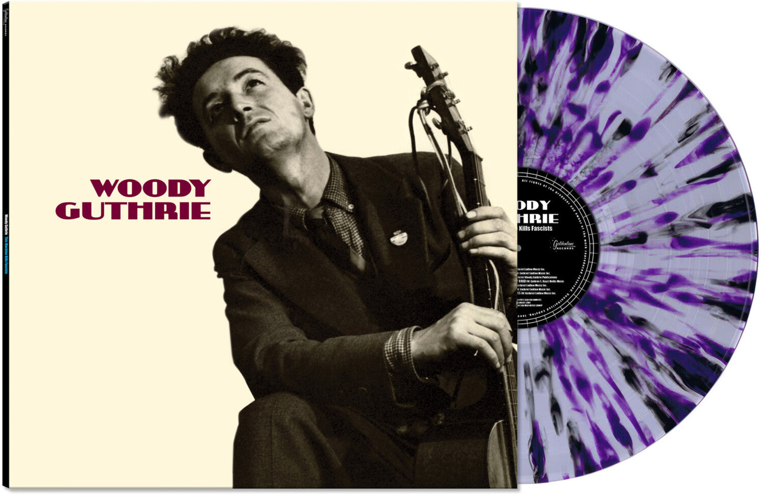 Woody Guthrie - This Machine Kills Fascists (Clear Purple Black Splatter Vinyl)